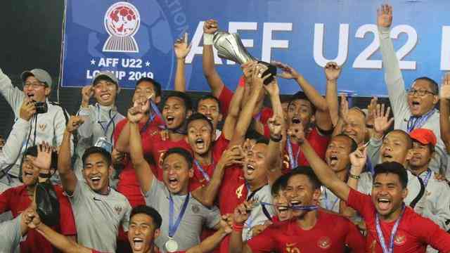 Ilustrasi Timnas Indonesia meraih gelar juara pada Piala AFF U22 2019 lalu. Foto: istimewa.