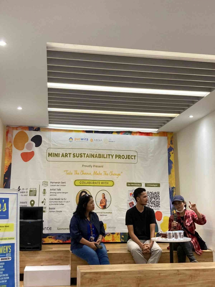 Sesi Artist Talk bersama Dosen Kewirausahaan FBE UAJY, Ibu Diah (dokpri)
