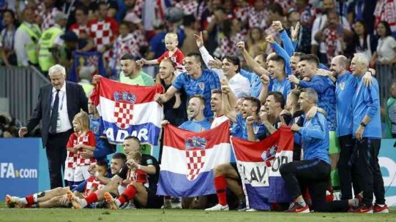 Kroasia setelah mengalahkan Inggris di semi final Piala Dunia 2018|dok. AP Photo/Francisco Seco