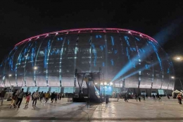 Jakarta International Stadium (JIS), salah satu proyek kebanggaan Anies Baswedan, dibuka melalui Grand Launching #StadionKita pada Minggu (24/7/2022).(Kompas.com/MITA AMALIA HAPSARI)