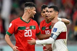 Ilustrasi gambar: Maroko Vs Portugal pada laga Piala Dunia 2022