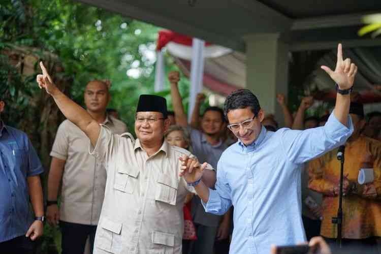 Ilustrasi Prabowo dan Sandiaga (Sumber gambar: kompas.com)