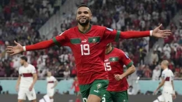 Ilustrasi gambar: Pemain Maroko yang sedang berlaga di Piala Dunia 2022