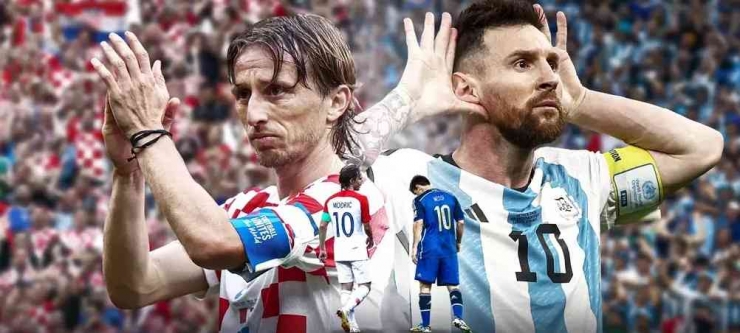 Deskripsi : Luca Modric & Lionel Messi yang merupakan rival sejak 2006. (Sumber : FIFA.com)