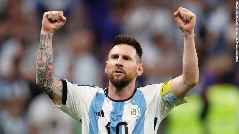 Lionel Messi ketika berseragam Timnas Argentina (cnn.com/Ben Chruch)