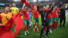 Maroko menang 1-0 atas Portugal di perempat final Piala Dunia 2022 (Foto Reuters/Carl Recine). 
