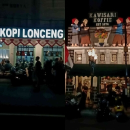 Dua outlet kopi jadul di bilangan Kajoetangan Heritages, Malang. Foto : Parlin Pakpahan.
