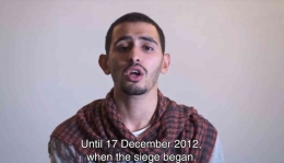 Si pianis bertutur tentang awal perang di Yarmouk. Sumber: Trailer The Pianist of Yarmouk/Youtube