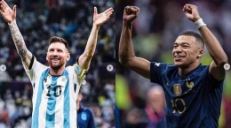 Messi & Mbappe. (Dok tribun timur.com)