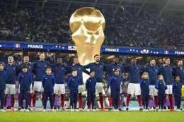 Ilustrasi gambar by m. Bola. Net oleh  Gia Yuda Pradana. Potret Timnas Prancis pada Piala Dunia 2022.