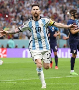 Lionel Messi turut mengantar Argentina ke final. Doc : Ig fifaworldcup