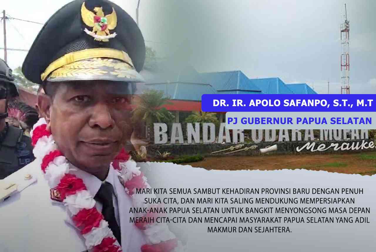 Warga Sambut Dr. Ir. Apolo Safanpo, ST, MT, Pj Gubernur Papua Selatan ...