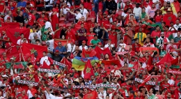 Para pendukung tim Maroko (Sumber: https://twitter.com/FIFAWorldCup)