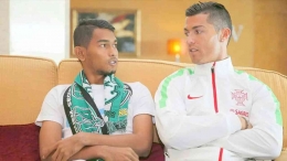 Martunis dan Ronaldo. Sumber: Facebook / www.bola.com