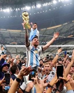 Messi bawa Argentina Juara Piala Dunia 2022 (Foto Facebook.com/FIFA World Cup) 