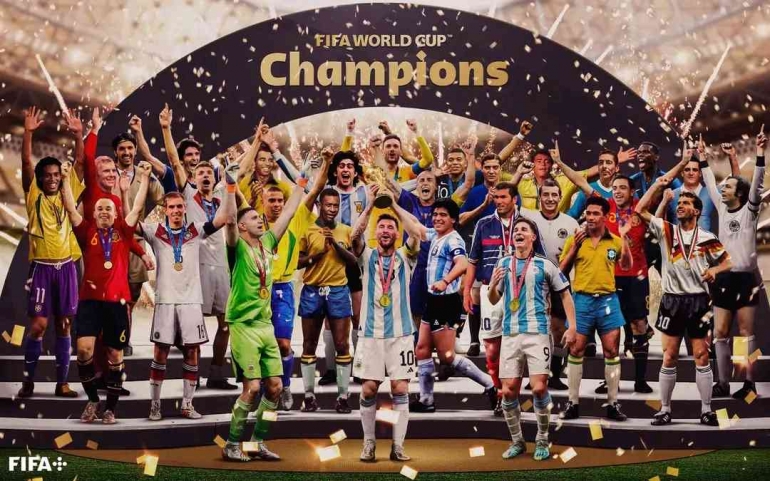 Hadiah uang Piala Dunia dibagikan kepada 32 tim (Foto Facebook.com/FIFA World Cup) 