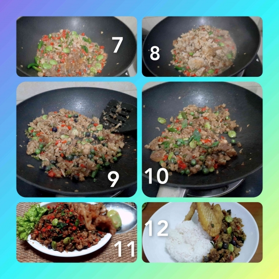 Proses membuat tumis oncom// dokpri Yuliyanti