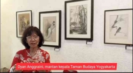 Dyan Anggraini bangga dengan perupa Yogyakarta (Sumber Foto: You Tube)