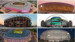 Pilihan stadion untuk Piala Dunia sepak bola di Qatar - banyak yang akan segera dibongkar. Karim Jaafar / AFP