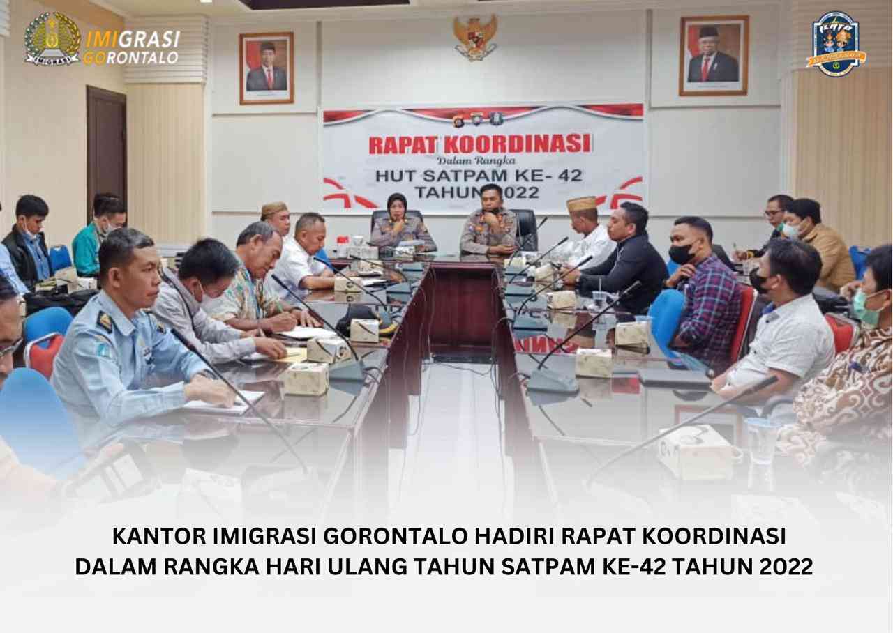 Kantor Imigrasi Gorontalo Hadiri Rapat Koordinasi Dalam Rangka Hari ...