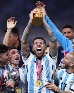 Timnas Argentina saat merayakan menjadi Juara Piala Dunia 2022 | Sumber Foto via Facebook Fifa World Cup 2022