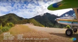 Airstrip Larye di Kabupaten Puncak, Papua. (Foto: Screenshot Youtube Bappenas RI)