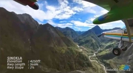 Airstrip Sinokla di Kabupaten Puncak, Papua. (Foto: Screenshot Youtube Bappenas RI)