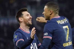 Ilustrasi gambar | Lionel Messi bersama Kylian mbappe pada laga Piala Dunia 2022