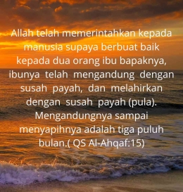 Penggalan arti kalam Allah dalam surat Al-Ahqaf:15, sumber gambar canva diolah penulis.