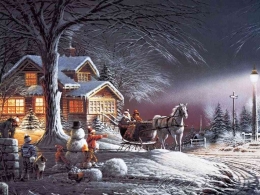 Natal dan suasana musim dingin ala Eropa. (Foto: wallpaperaccess.com)