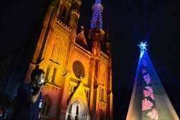 Gereja Katedral Jakarta pada Malam Natal 2020 (Media Indonesia/Susanto/medcom.id)