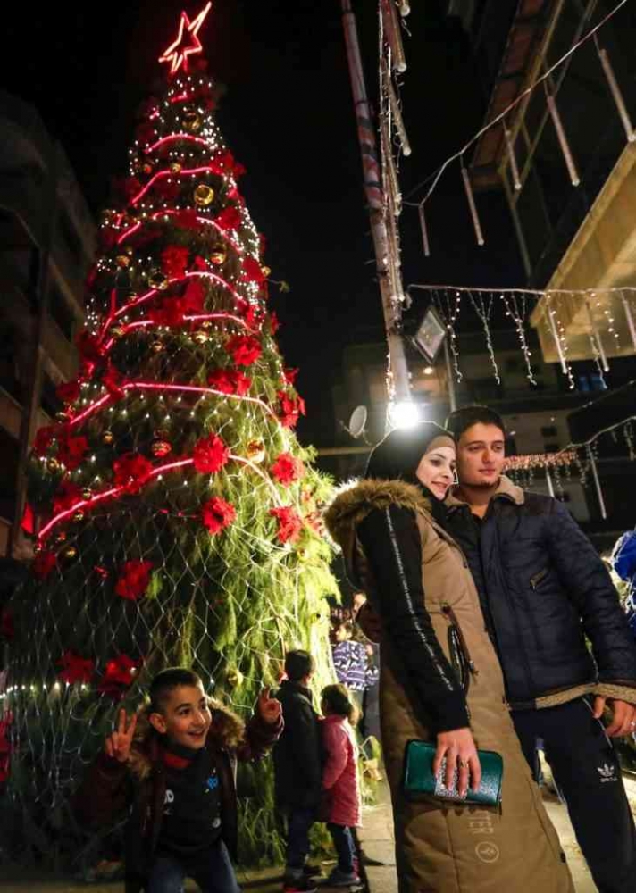 Natal di Arab kini jadi hal biasa pernak-pernik khas natal dijual secara terbuka di banyak tempat. reformasi Pangeran Salman | AFP via Islam.id