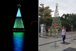 Hiasan pohon Natal yang apik, jadi pemikat orang untuk berswafoto, walaupun berbeda iman dan kepercayaan (dok. pribadi)