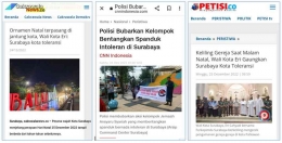 Kolase berita jelang Natal 2022 di Surabaya (sumber media: tertera)