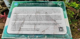 Penjelasan tentang sejarah singkat Situs Gunung Padang (sumber foto: dokumen pribadi)