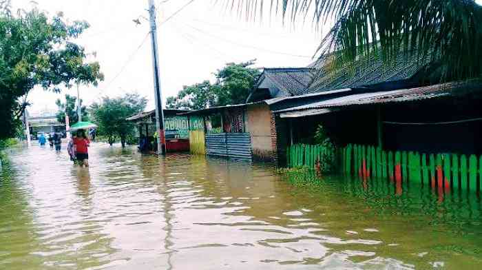 Kawasan Perumahan BTN kodam 3 Kelurahan Katimbang, setiap tahun digenangi banjir (foto tribun-timur)