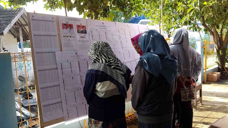 Luas Kertas Suara Pemilu 2019. TPS di Bogor, Jabar. Dokpri