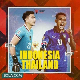 Indonesia vs Thailand/Bola.com