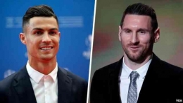 Sosok Cristiano Ronaldo dan Lionel Messi (voatiengviet.com/Xem bihn luan)