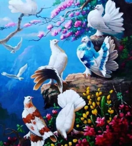 Lukisan Burung Merpati Dok. instagram.com/gusantosuga