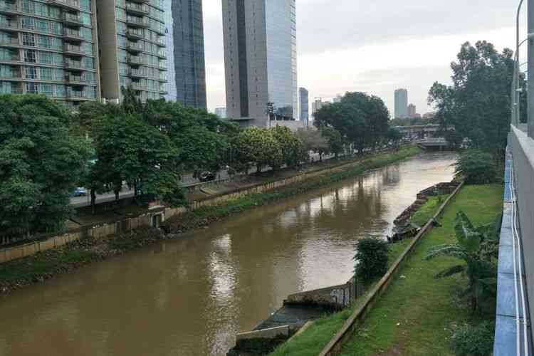  Sungai KBB Shangrila Karet pada Jumat 31/01/2020 bersih tak ada sampah | Foto: cynthia lova.kompas.com