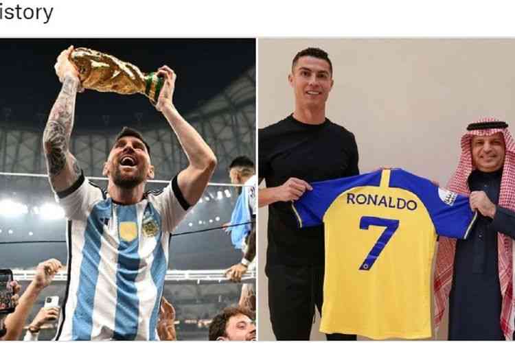 Messi dan CR7 (Bolasport.com)