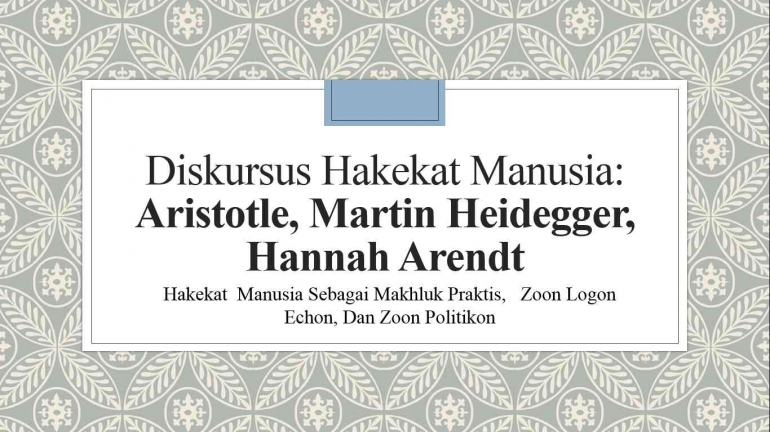Aristotle, Martin Heidegger, Hannah Arendt /dokpri
