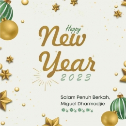 Ucapan Selamat Tahun Baru 2023 (gambar: freepik.com, diolah pribadi)