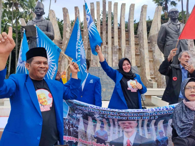 Relawan Ganjar Biru Indonesia ,Tugu Proklamasi,28/10/22. Dok.Pribadi 