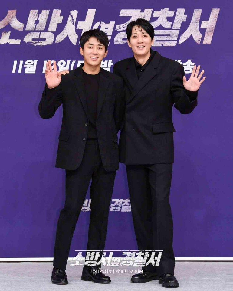 Bong Do Jin dan Jin Hogae pemeran utama serial The First Responders. (HanCinema.com)