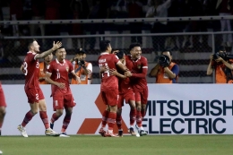 Piala AFF 2022 : Selebrasi para pemain Indonesia (Sumber Foto AFF Mitsubishi Electric Cup 2022).  