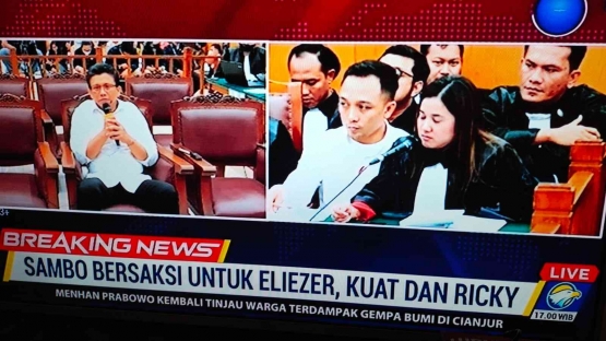 Sidang Sambo (repro : Metro TV/Nur Terbit)