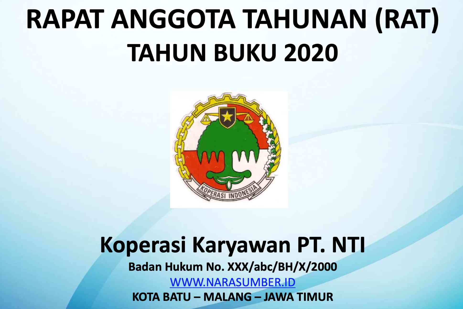 Laporan Rapat Anggota Tahunan (RAT) Koperasi Karyawan (Kopkar) Halaman ...