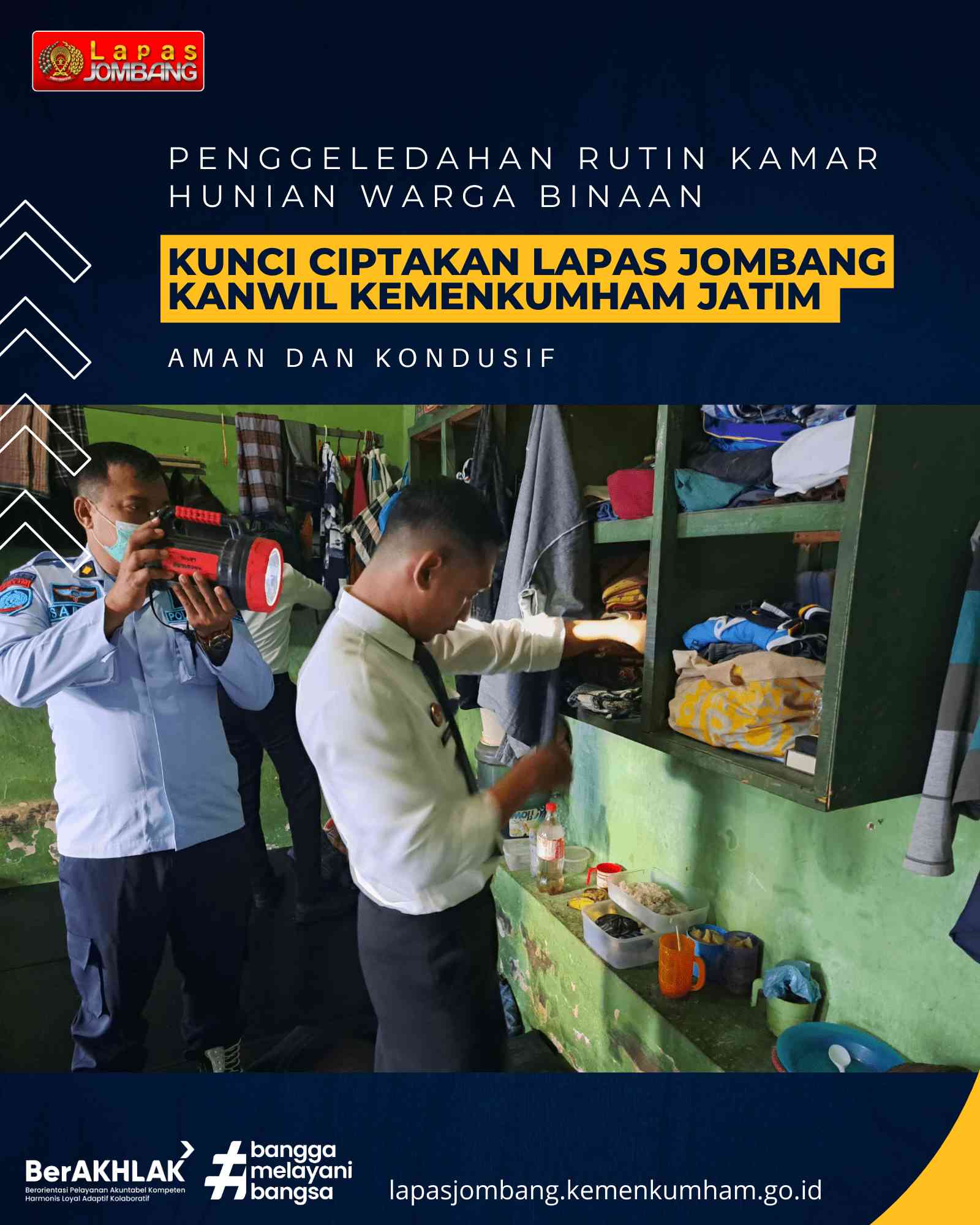 Penggeledahan Rutin Kamar Hunian Warga Binaan, Lapas Jombang Kanwil ...